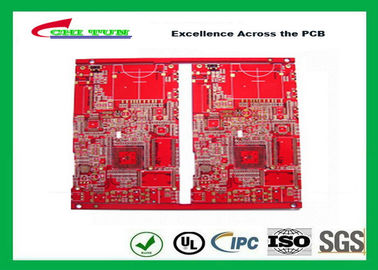 Red Multilayer PCB 6 Layer FR4 IT180 Material 1.0mm , 0.35MM Min Hole